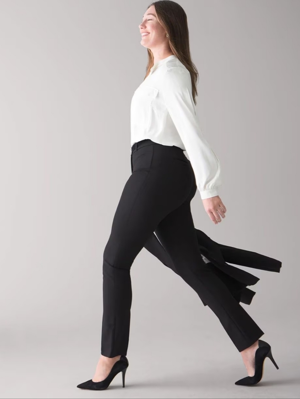 WHBM Black Women's Tailored Pants - Classic Straight Leg